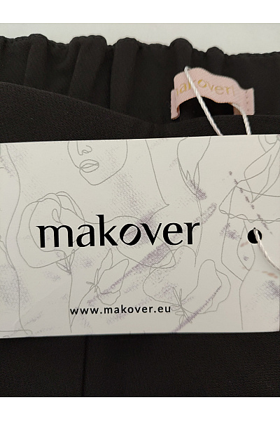 Makover Černé elegantní cigaretové kalhoty s pružným pasem | makover | obrázek 5