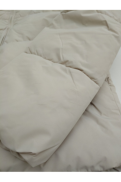 ONLY Dámská béžová prošívaná puffer bunda s kapucí Vel. S | ONLY | obrázek 5