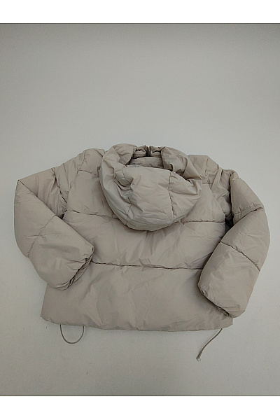 ONLY Dámská béžová prošívaná puffer bunda s kapucí Vel. S | ONLY | obrázek 6