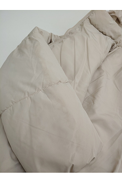 ONLY Dámská béžová prošívaná puffer bunda s kapucí Vel. S | ONLY | obrázek 11