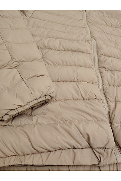 Dámská prošívaná přechodná bunda s kapucí khaki Velikost M | Unimoda | obrázek 3