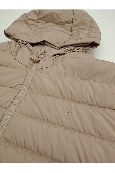 Dámská prošívaná přechodná bunda s kapucí khaki Velikost M | Unimoda | obrázek 4