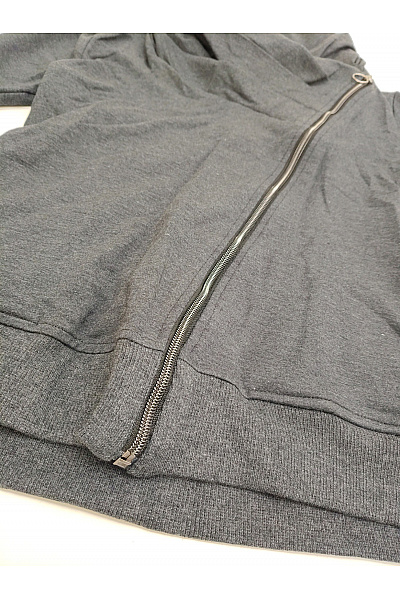 Be wear Dámská bavlněná mikina na zip s vysokým límcem šedá Vel. S | Be wear | obrázek 3