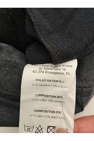 Be wear Dámská bavlněná mikina na zip s vysokým límcem šedá Vel. S | Be wear | obrázek 6