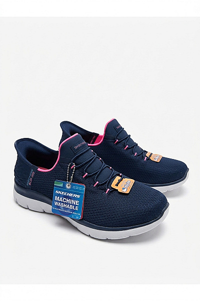 SKECHERS Dámské Tenisky Hands Free Slip-ins: Summits - Diamond Dream Modré Růžové Velikost EU 38.5