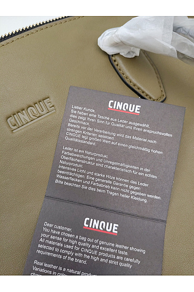 CINQUE Kožená kabelka khaki smart casual | CINQUE | obrázek 9