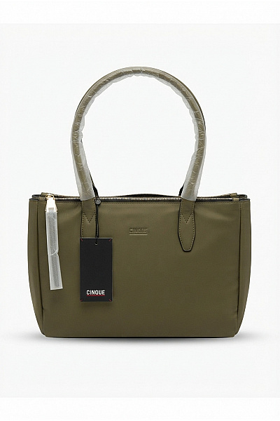 CINQUE Kožená Kabelka Khaki Smart Casual
