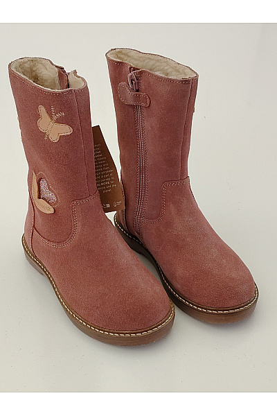 Dětské růžové semišové válenky se zipem Velikost EU 25 | Unimoda | obrázek 2