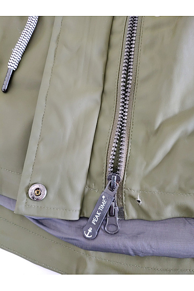 Peak Time Dámská khaki parka s kapucí do deště Velikost M | Peak Time | obrázek 4