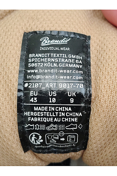 Brandit Pánské khaki kotníkové outdoorové boty šněrovací na zip Vel. EU 43 | Brandit | obrázek 9