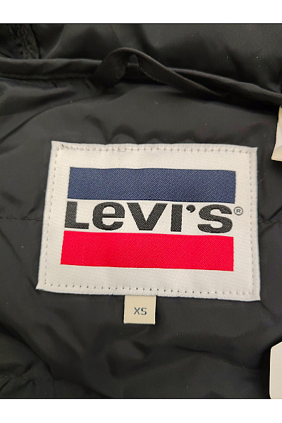 LEVIS Dámská černá prošívaná bunda s kapucí krátká přechodová Velikost XS | LEVIS | obrázek 7