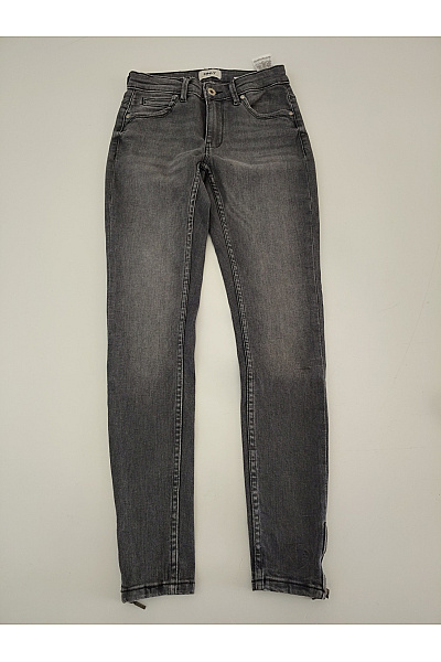 ONLY Dámské šedé bavlněné skinny džíny s vysokým pasem a zipy Vel. 27/32 | ONLY | obrázek 3