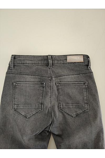 ONLY Dámské šedé bavlněné skinny džíny s vysokým pasem a zipy Vel. 27/32 | ONLY | obrázek 10