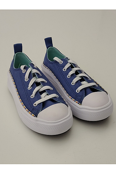 CONVERSE Dětské tenisky Chuck Taylor All Star Move Platform Low Top Modré Bílé Barevné Vel. 35 | CONVERSE | obrázek 2