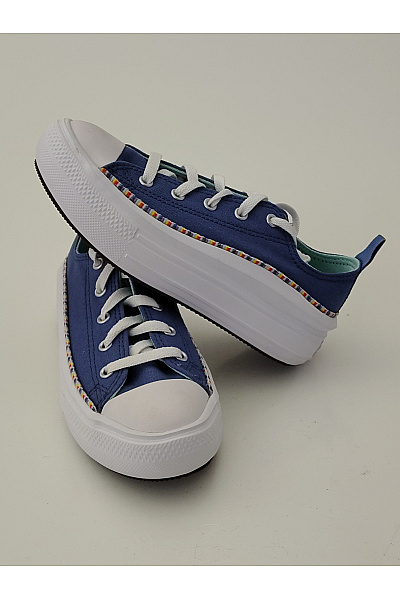 CONVERSE Dětské tenisky Chuck Taylor All Star Move Platform Low Top Modré Bílé Barevné Vel. 35 | CONVERSE | obrázek 5