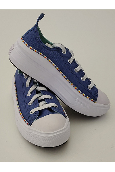 CONVERSE Dětské tenisky Chuck Taylor All Star Move Platform Low Top Modré Bílé Barevné Vel. 35 | CONVERSE | obrázek 6