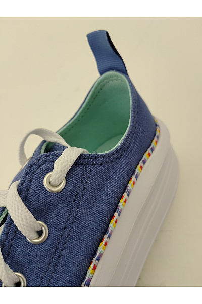CONVERSE Dětské tenisky Chuck Taylor All Star Move Platform Low Top Modré Bílé Barevné Vel. 35 | CONVERSE | obrázek 9