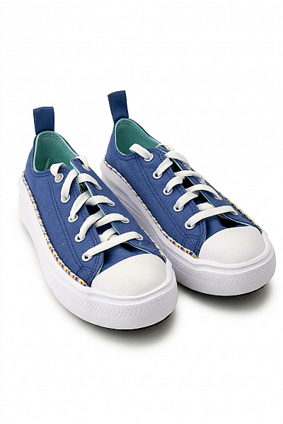 CONVERSE Dětské Tenisky Chuck Taylor All Star Move Platform Low Top Modré Bílé Barevné Vel. 35