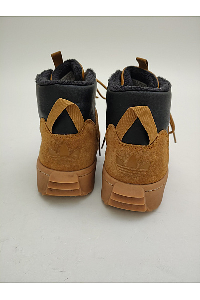 ADIDAS tenisky Dětské kotníkové zimní s kožíškem Hnědé Vel. FR 35 | ADIDAS | obrázek 4