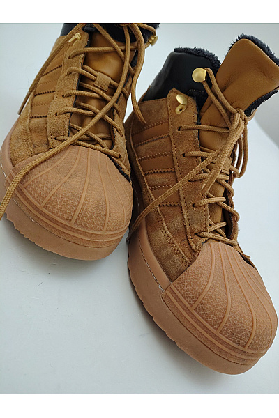 ADIDAS tenisky Dětské kotníkové zimní s kožíškem Hnědé Vel. FR 35 | ADIDAS | obrázek 9