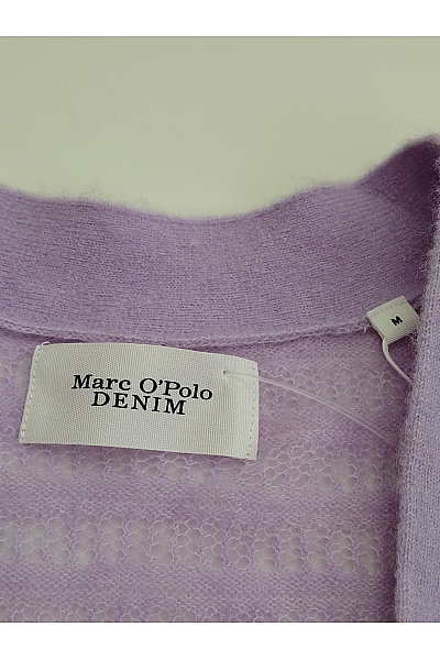 Marc O´Polo Fialový vlněný ažurový kardigan s balonovými rukávy | Marc O´Polo | obrázek 7