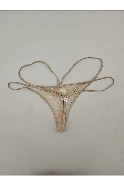 Lasca Béžové krajkové tanga luxusní Velikost EU 36/38 | Lasca | obrázek 3
