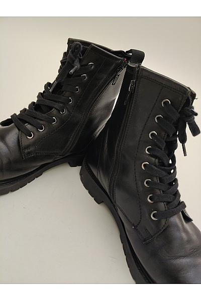 Černé kotníkové šněrovací boty na zip Velikost EU 41 | Unimoda | obrázek 7