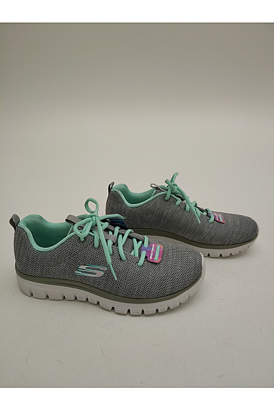 SKECHERS Dámské tenisky Graceful - Twisted Fortune Šedé Zelené Velikost US 9 | SKECHERS | obrázek 2