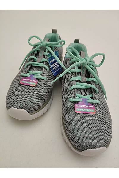 SKECHERS Dámské tenisky Graceful - Twisted Fortune Šedé Zelené Velikost US 9 | SKECHERS | obrázek 3
