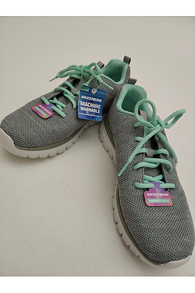SKECHERS Dámské tenisky Graceful - Twisted Fortune Šedé Zelené Velikost US 9 | SKECHERS | obrázek 9