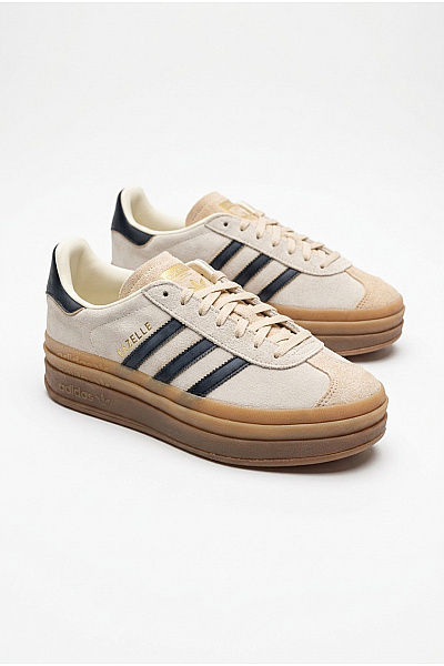 ADIDAS Tenisky Béžové Semišové Na Vysoké Platformě Se šněrováním Vel. US 7.5