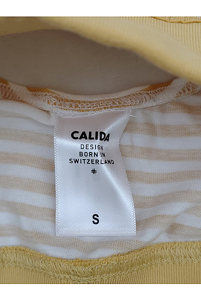 CALIDA Žlutá bavlněná pruhovaná braletová podprsenka bezkosticová Vel. S | CALIDA | obrázek 7