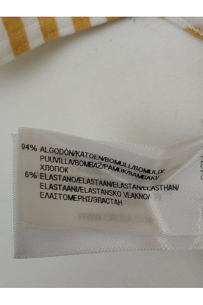 CALIDA Žlutá bavlněná pruhovaná braletová podprsenka bezkosticová Vel. S | CALIDA | obrázek 8