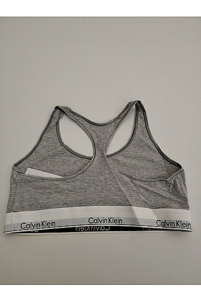 Calvin Klein Šedá bavlněná sportovní braletová podprsenka s překříženými zády Vel. XL | Calvin Klein | obrázek 5