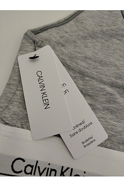 Calvin Klein Šedá bavlněná sportovní braletová podprsenka s překříženými zády Vel. XL | Calvin Klein | obrázek 6