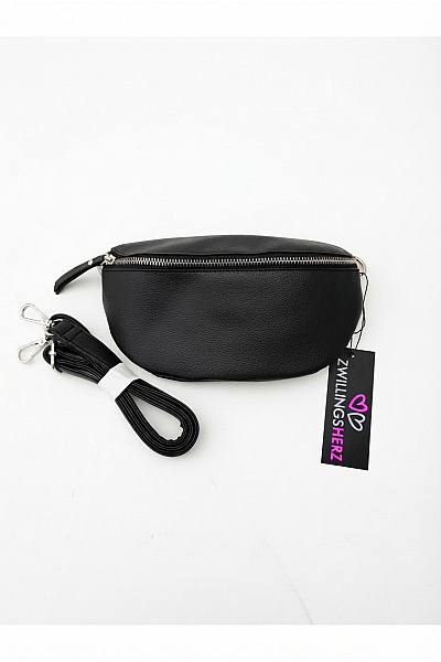 Zwillingsherz Černá Dámská Ledvinka Crossbody