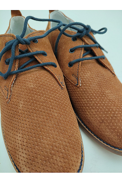 Dámské hnědé semišové polobotky šněrovací s kulatou špičkou Velikost EU 37 | Unimoda | obrázek 9