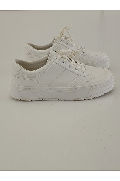 Next Dámské tenisky Stradivarius Basic Platform Trainers Bílé Velikost EU 42 | Next | obrázek 2