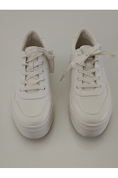 Next Dámské tenisky Stradivarius Basic Platform Trainers Bílé Velikost EU 42 | Next | obrázek 7
