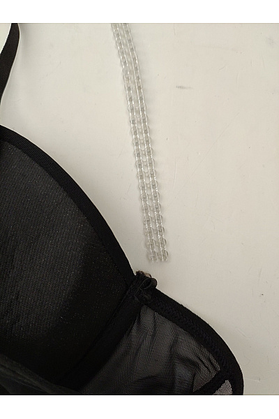 Intimax Černé dámské body s kamínkovými ramínky luxusní Vel. EU 34-38 | intimax | obrázek 7