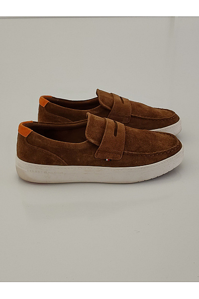 TOMMY HILFIGER Hnědé semišové pánské mokasíny slip-on volnočasové Velikost EU 43 | TOMMY HILFIGER | obrázek 2