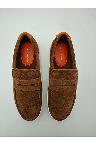 TOMMY HILFIGER Hnědé semišové pánské mokasíny slip-on volnočasové Velikost EU 43 | TOMMY HILFIGER | obrázek 4