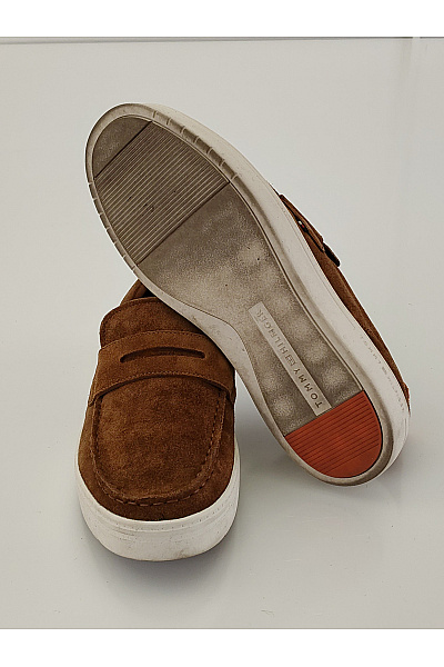 TOMMY HILFIGER Hnědé semišové pánské mokasíny slip-on volnočasové Velikost EU 43 | TOMMY HILFIGER | obrázek 6