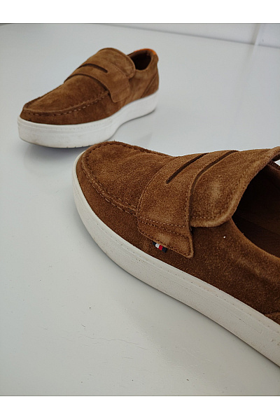 TOMMY HILFIGER Hnědé semišové pánské mokasíny slip-on volnočasové Velikost EU 43 | TOMMY HILFIGER | obrázek 7