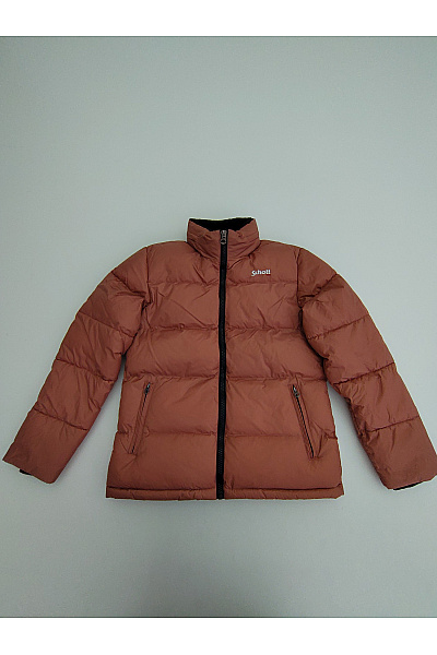 Schott Dámská hnědá prošívaná zimní bunda puffer se zipem Velikost US XS | Schott | obrázek 2