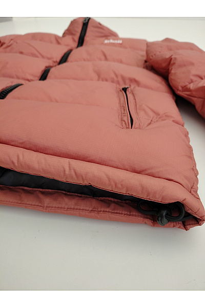 Schott Dámská hnědá prošívaná zimní bunda puffer se zipem Velikost US XS | Schott | obrázek 4