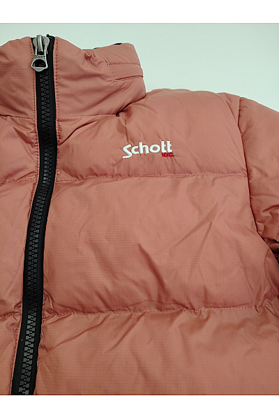 Schott Dámská hnědá prošívaná zimní bunda puffer se zipem Velikost US XS | Schott | obrázek 6
