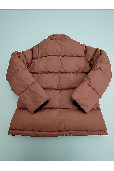 Schott Dámská hnědá prošívaná zimní bunda puffer se zipem Velikost US XS | Schott | obrázek 13