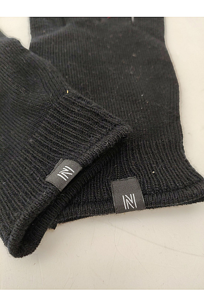 Černé pletené rukavice smart casual | Unimoda | obrázek 5