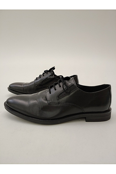 Pánské černé kožené polobotky šněrovací elegantní společenské Vel. EU 41 | Unimoda | obrázek 2